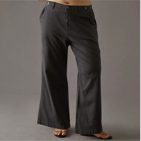 Anthropologie Pants - NWT Anthropologie Pilcro Pants Womens Size 29 Gray Slouchy Chino High Rise